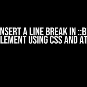 How to Insert a Line Break in ::before of an Element using CSS and attr()