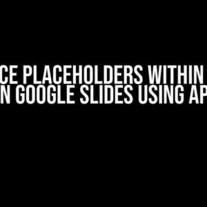 Replace Placeholders within Shape Groups in Google Slides using App Script